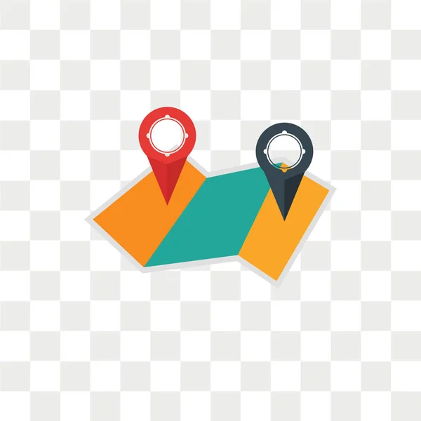 Icono Vector Ruta Aislado Sobre Fondo Transparente Concepto Logotipo Route — Vector de stock