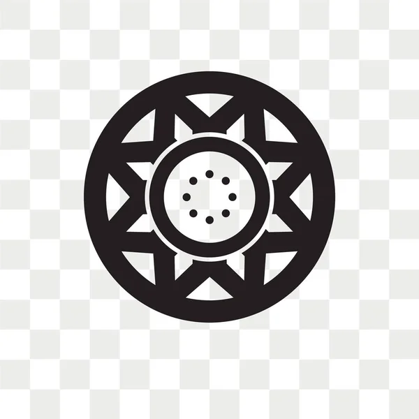 Slitiny Kolo Vektorové Ikony Izolované Průhledné Pozadí Slitina Kola Logo — Stockový vektor