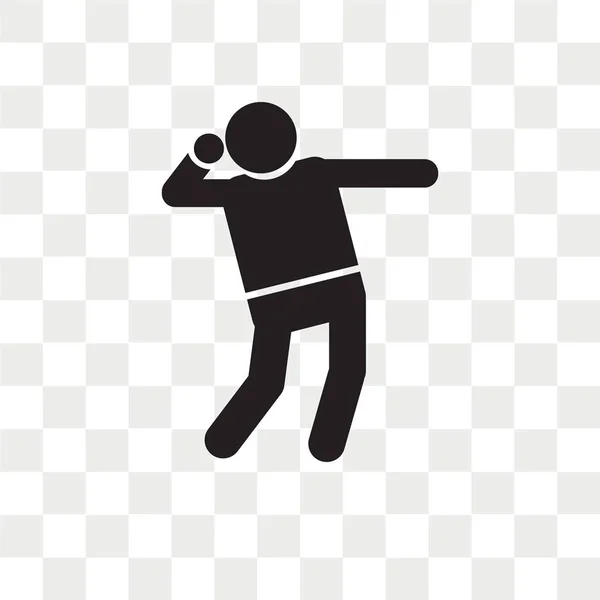 Shot Put Icono Vector Aislado Sobre Fondo Transparente Shot Put — Vector de stock