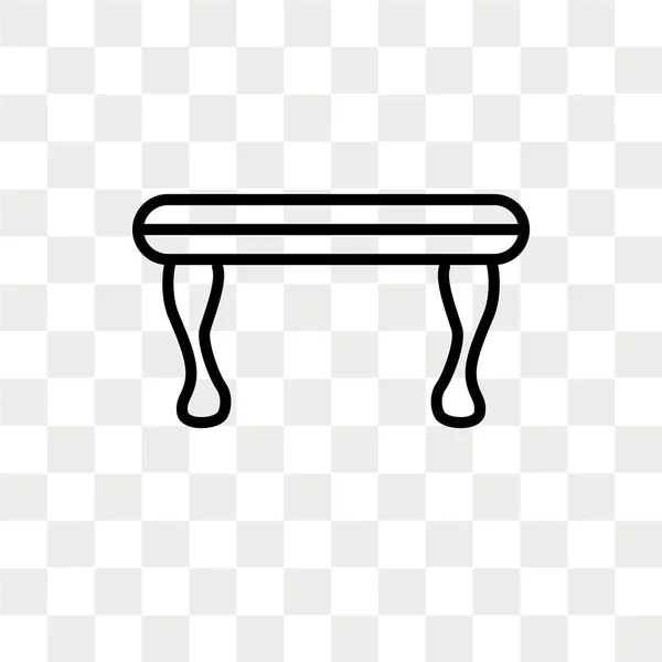 Icône Vectorielle Table Isolée Sur Fond Transparent Concept Logo Table — Image vectorielle