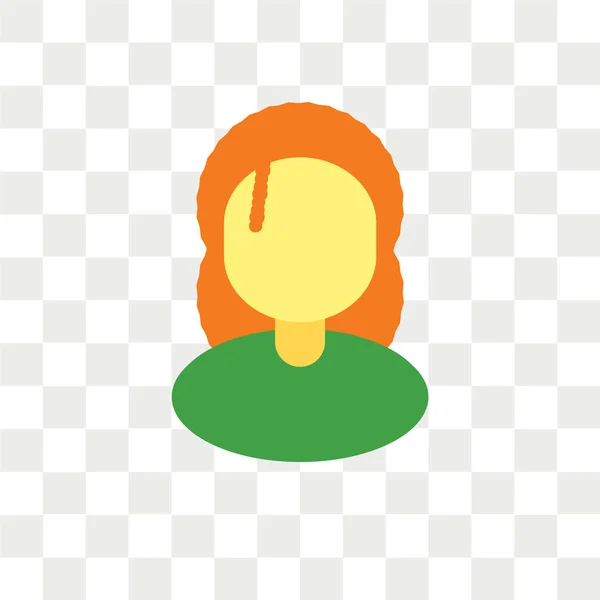 Жінка Вектор Значок Ізольовані Прозорому Фоні Концепція Логотипу Жінки — стоковий вектор