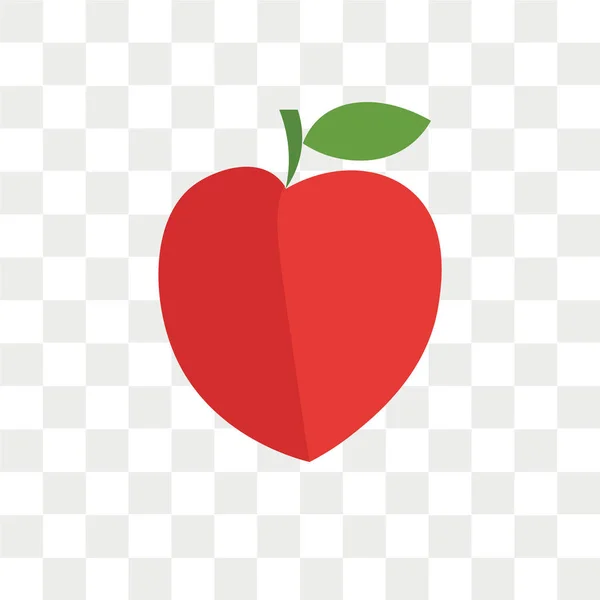 Ikon Vektor Peach Diisolasi Pada Latar Belakang Transparan Konsep Logo - Stok Vektor
