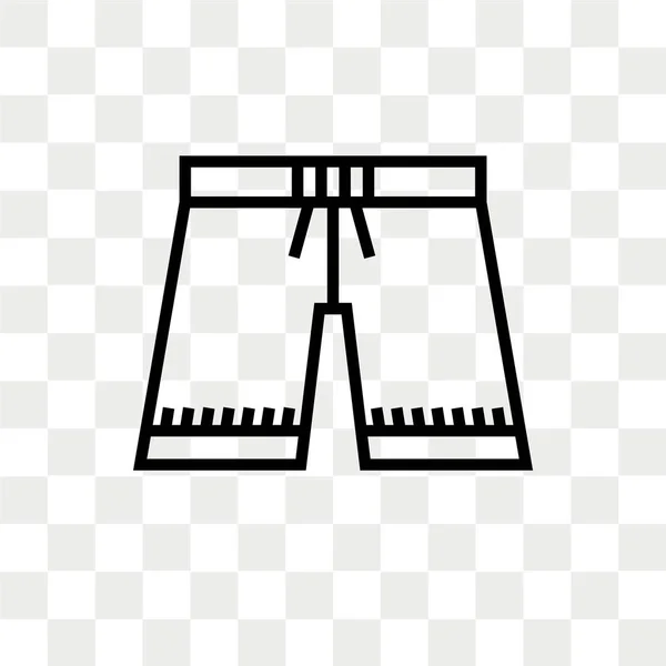 Icono Vector Pantalones Cortos Aislado Fondo Transparente Concepto Logotipo Pantalones — Archivo Imágenes Vectoriales