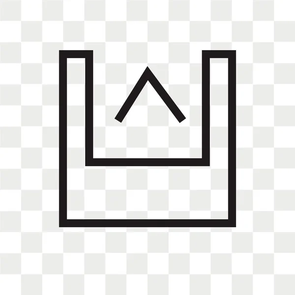 Upp Pilen Vektor Ikonen Isolerad Transparent Bakgrund Upp Pil Logotypen — Stock vektor