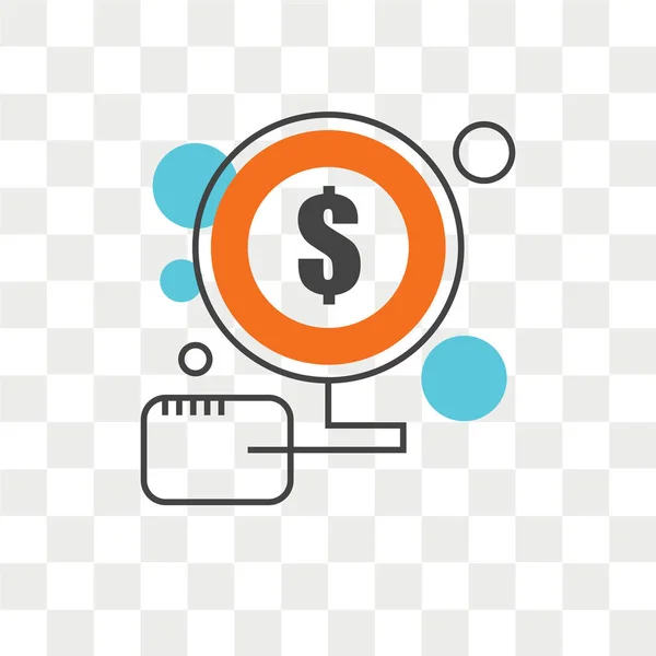 Pay Click Icône Vectorielle Isolée Sur Fond Transparent Pay Click — Image vectorielle