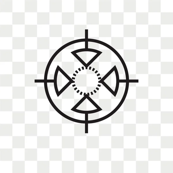 Zielvektorsymbol Isoliert Auf Transparentem Hintergrund Ziel Logo Konzept — Stockvektor