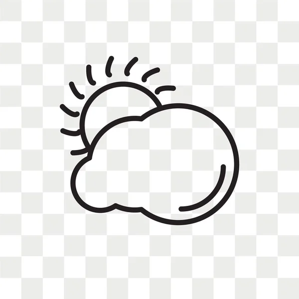 Icono Vector Nube Aislado Sobre Fondo Transparente Concepto Logotipo Nube — Vector de stock