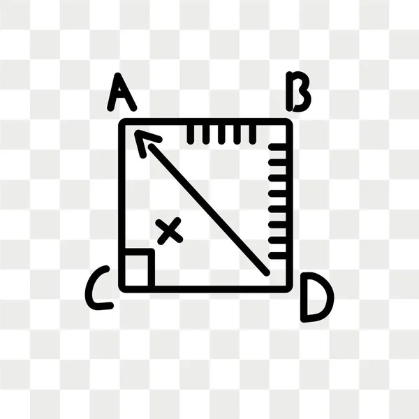 Icono Vector Geometría Aislado Sobre Fondo Transparente Concepto Logotipo Geometría — Archivo Imágenes Vectoriales