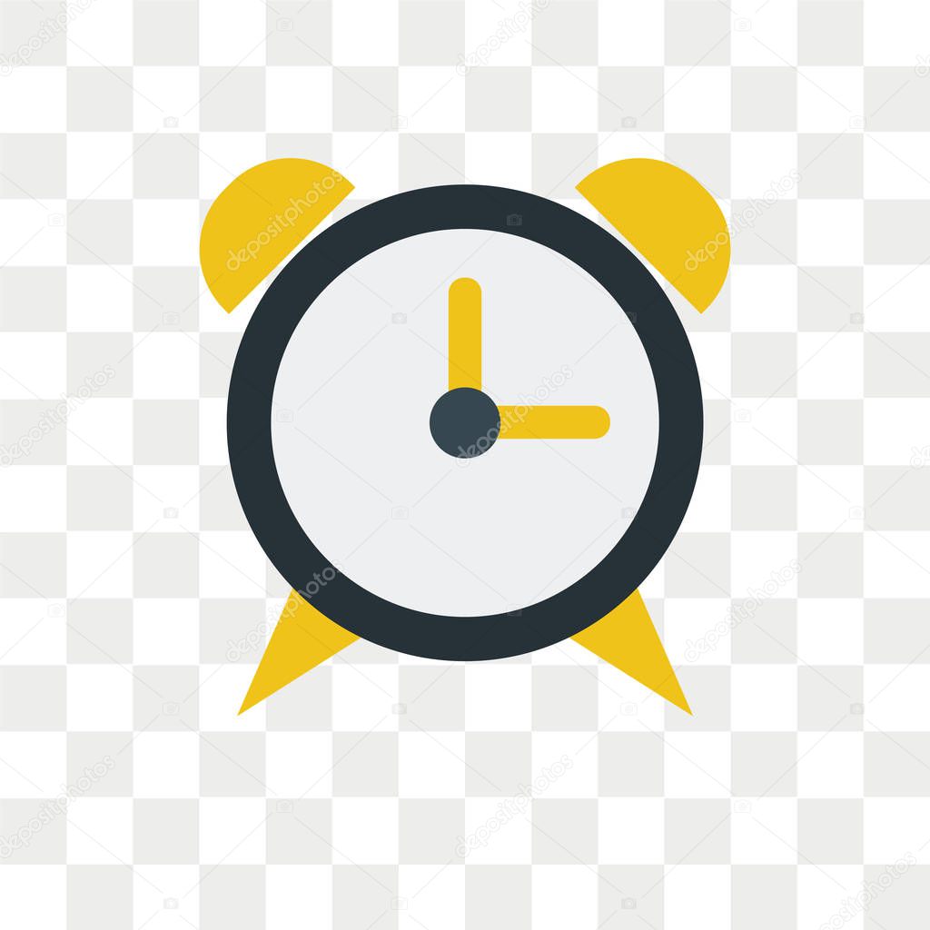 Clock vector icon isolated on transparent background, Clock logo concept