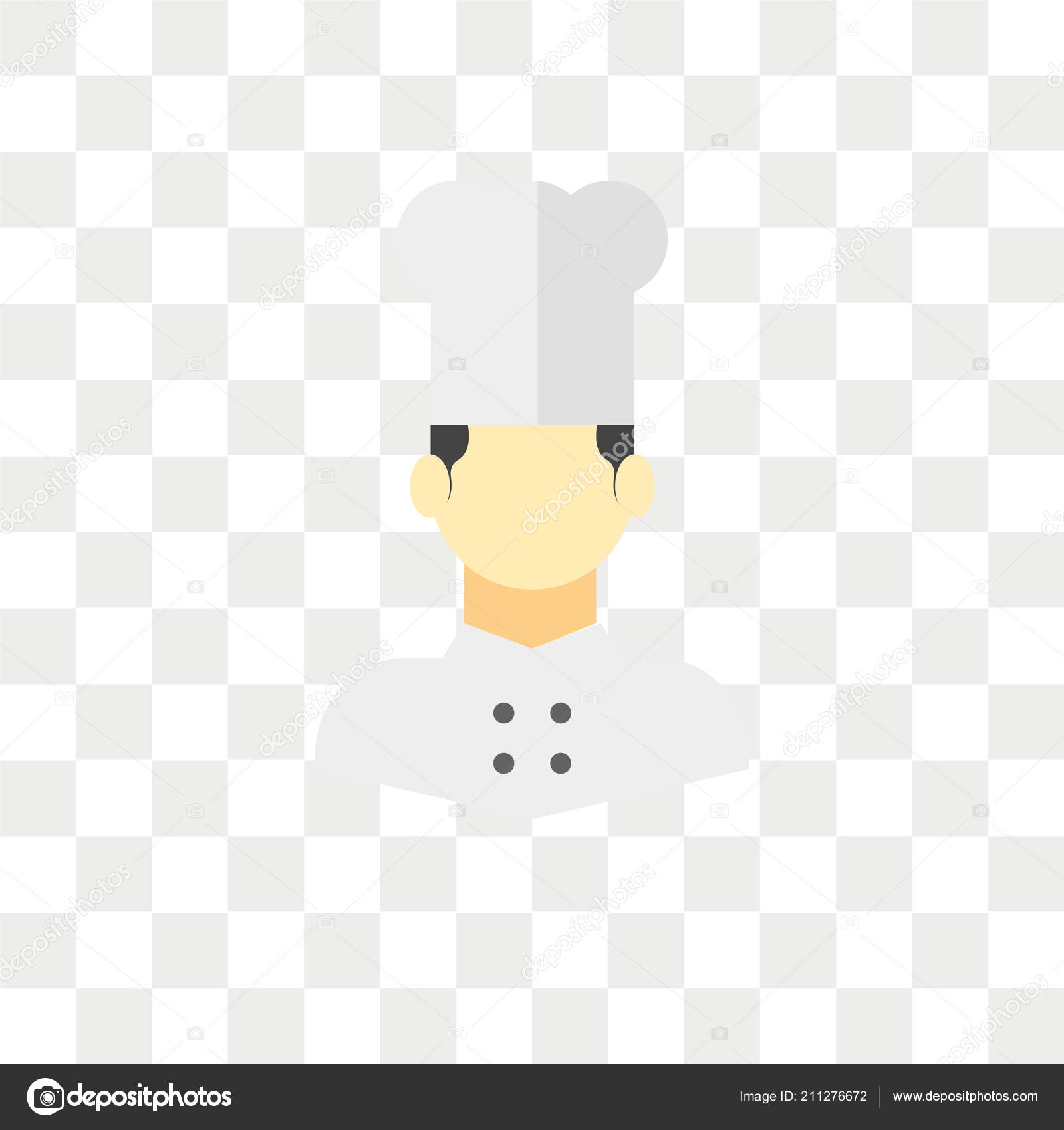 Chef Vector Icon Isolated Transparent Background Chef Logo Concept
