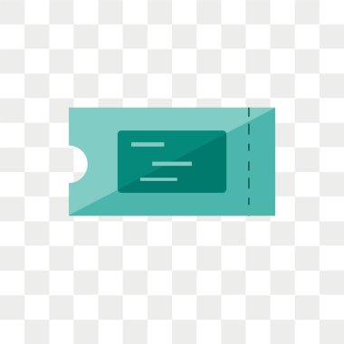 Bilet vektör simge şeffaf arka plan üzerinde bilet logo kavramı izole