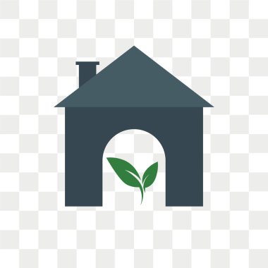 Saydam arka plan üzerinde ev logo kavramı izole House vektör simgesi