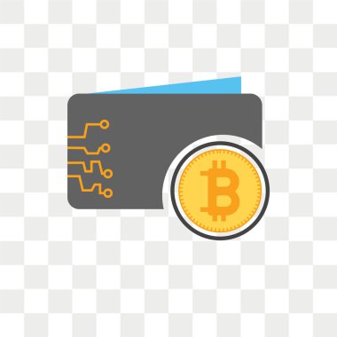 Saydam arka plan üzerinde m-cüzdan logo kavramı izole cüzdan vektör simgesi