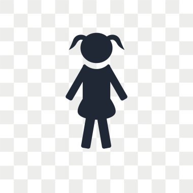 Saydam arka plan üzerinde çocuk logo kavramı izole çocuk vektör simgesi