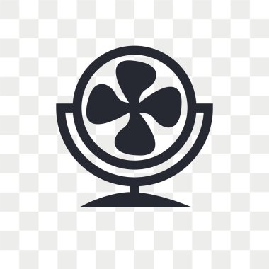 Saydam arka plan üzerinde tablo fan logo kavramı izole tablo fan vektör simgesi