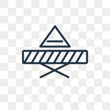 Saydam arka plan üzerinde yol abluka logo konsepti izole yol abluka vektör simgesi