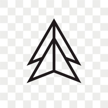 Yukarı ok vektör simgesi ok logo kavramı kadar şeffaf arka plan üzerinde izole