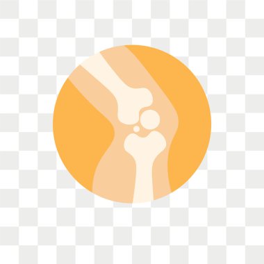 Saydam arka plan üzerinde diz logo kavramı izole diz vektör simgesi