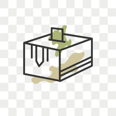 Şeffaf arka plan, logo kavramı kutu izole kutusu vektör simgesi