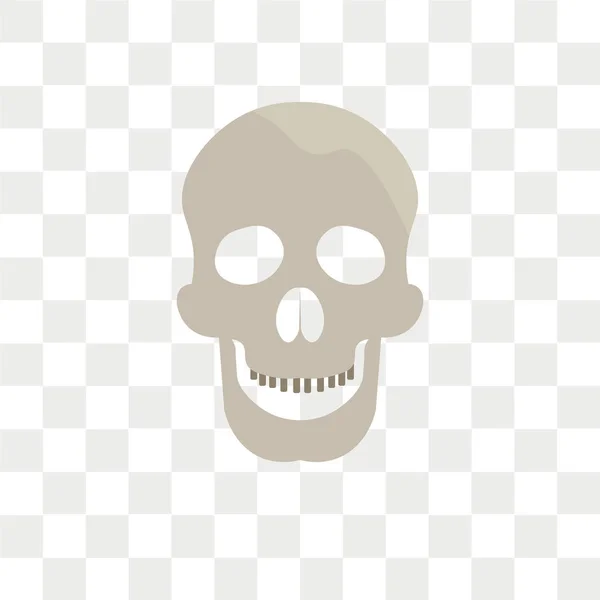 Icono Vector Cráneo Aislado Sobre Fondo Transparente Concepto Logotipo Cráneo — Archivo Imágenes Vectoriales