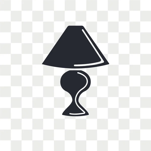 Tischlampen Vektorsymbol Isoliert Auf Transparentem Hintergrund Tischlampe Logo Konzept — Stockvektor
