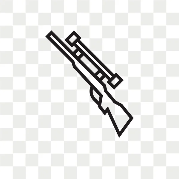 Ícone Vetor Rifle Isolado Fundo Transparente Conceito Logotipo Rifle — Vetor de Stock