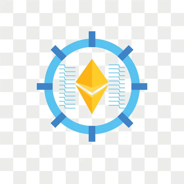 Ethereum Vektor Symbol Isoliert Auf Transparentem Hintergrund Ethereum Logo Konzept — Stockvektor