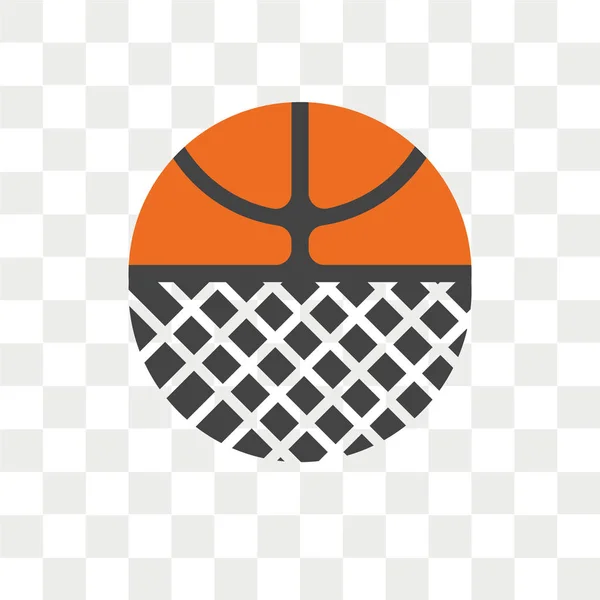 Basketball Vector Icon Isolated Transparent Background Basketball Logo Concept — Stock Vector