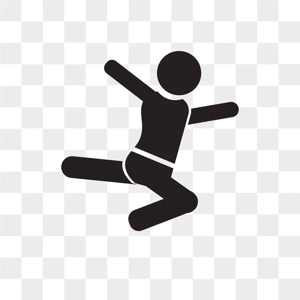 Dancing Motion Vector Pictogram Geïsoleerd Transparante Achtergrond Dansen Motion Logo — Stockvector