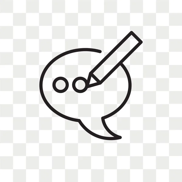 Иконка Вектора Пузыря Речи Изолирована Прозрачном Фоне Концепция Логотипа Пузыря — стоковый вектор