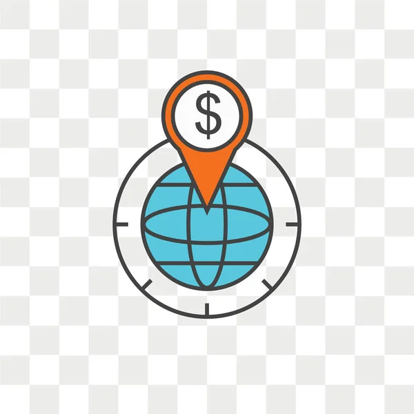 Icono Vectorial Mundial Aislado Sobre Fondo Transparente Concepto Logotipo Mundial — Vector de stock
