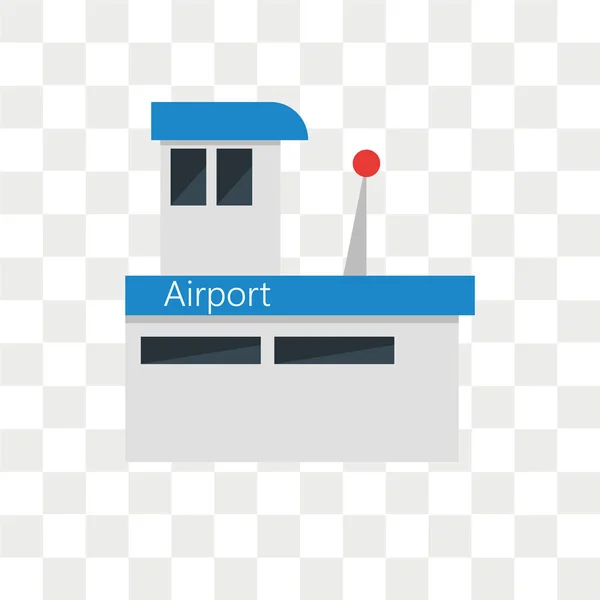 Піктограма Вектора Аеропорту Ізольована Прозорому Фоні Концепція Логотипу Аеропорту — стоковий вектор
