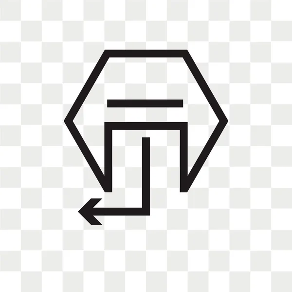 Icona Vettoriale Freccia Sinistra Isolata Sfondo Trasparente Concetto Logo Freccia — Vettoriale Stock