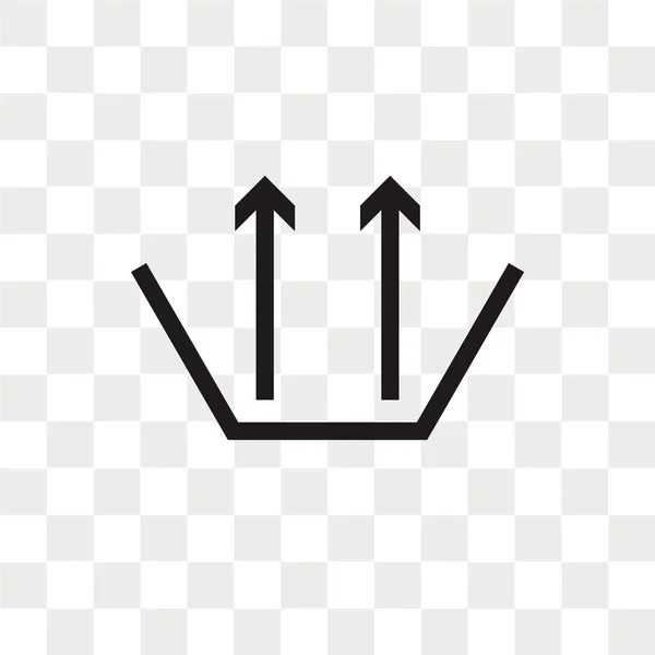 Arrow Vector Icon Isolato Sfondo Trasparente Arrow Logo Concept — Vettoriale Stock