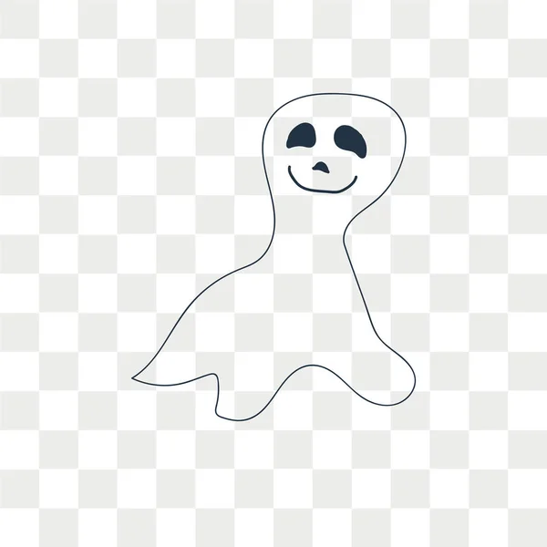 Ghost Wektor Ikona Białym Tle Przezroczystym Tle Koncepcja Logo Ghost — Wektor stockowy