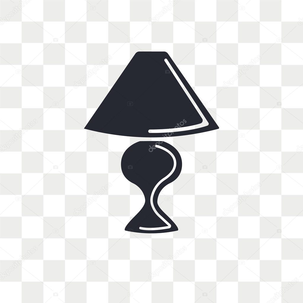 Table lamp vector icon isolated on transparent background, Table lamp logo concept