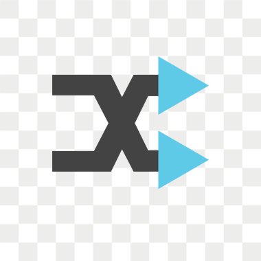 Saydam arka plan üzerinde sağ ok logo kavramı izole sağ ok vektör simgesi