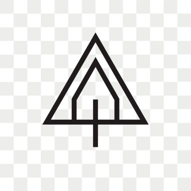 Yukarı ok vektör simgesi ok logo kavramı kadar şeffaf arka plan üzerinde izole