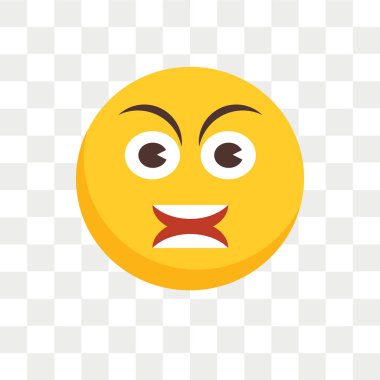 Saydam arka plan üzerinde kızgın logo kavramı izole kızgın vektör simgesi