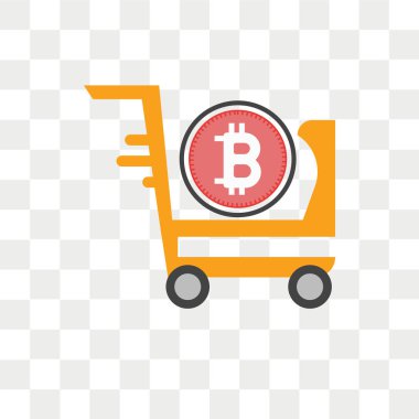 Saydam arka plan üzerinde Bitcoin logo kavramı izole Bitcoin vektör simgesi