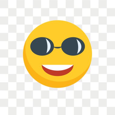 Saydam arka plan üzerinde serin logo kavramı izole serin vektör simgesi