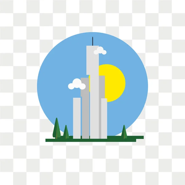 Burj Khalifa Vector Pictogram Geïsoleerd Transparante Achtergrond Burj Khalifa Logo — Stockvector