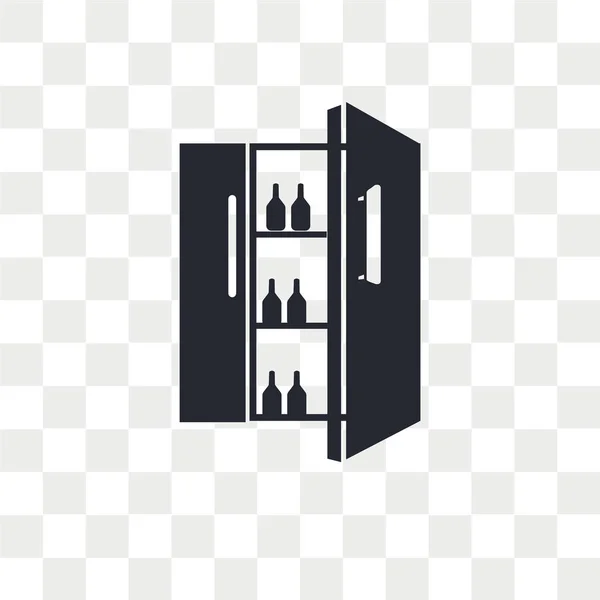 Kylskåp Vektor Ikonen Isolerad Transparent Bakgrund Kylskåp Logotyp Koncept — Stock vektor