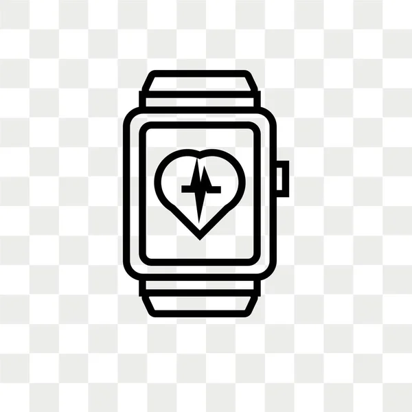 Ícone Vetor Smartwatch Isolado Fundo Transparente Conceito Logotipo Smartwatch — Vetor de Stock