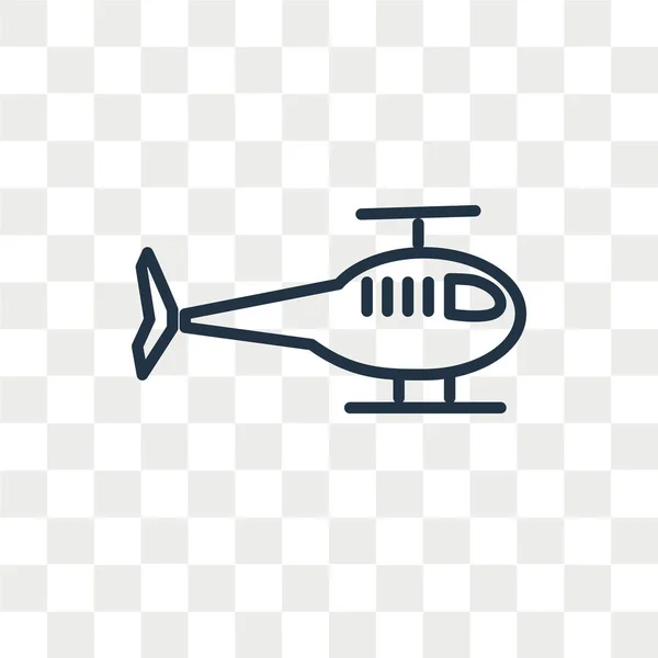 Helikopter Vektor Ikonen Isolerad Transparent Bakgrund Helikopter Logotyp Koncept — Stock vektor