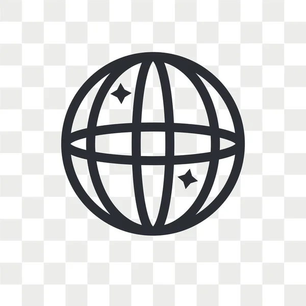Mirror Ball Vector Icon Isolated Transparent Background Mirror Ball Logo — Stock Vector