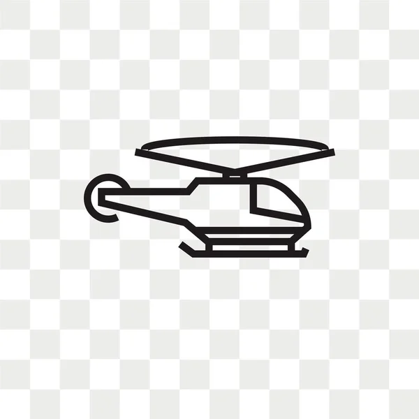 Helikopter Vector Pictogram Geïsoleerd Transparante Achtergrond Helikopter Logo Concept — Stockvector