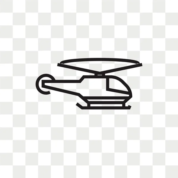 Helicóptero Icono Vectorial Aislado Sobre Fondo Transparente Concepto Logotipo Helicóptero — Vector de stock