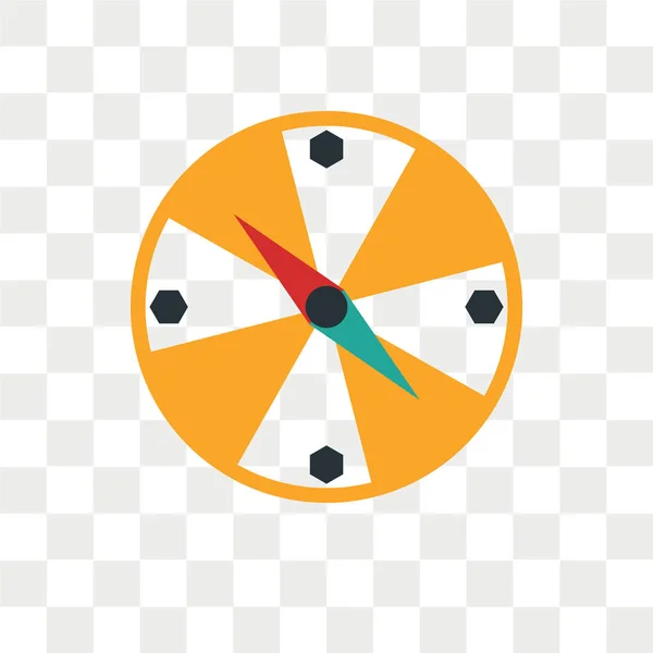 Kompass Vektor Ikonen Isolerad Transparent Bakgrund Kompass Logotyp Koncept — Stock vektor