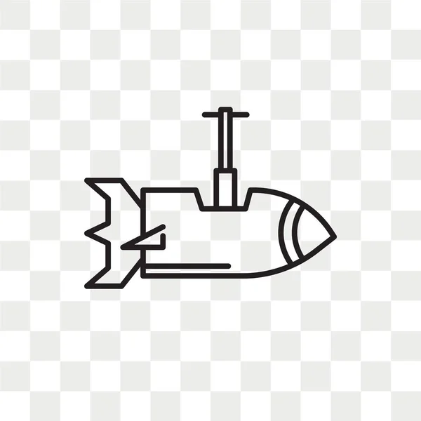 Rocket Vector Icono Aislado Sobre Fondo Transparente Concepto Logotipo Rocket — Vector de stock